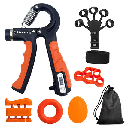Adjustable 5-60Kg Hand Grip Strengthener with Counter - Ultimate Forearm and Wrist Exerciser for Muscle Building