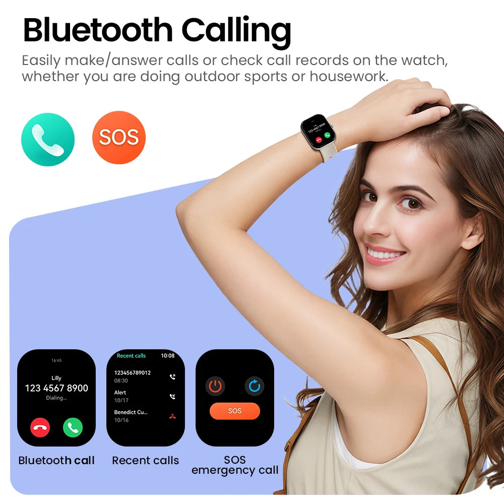 S6 Smart Watch for Men - Voice Calling, Health Monitoring, IP68 Waterproof, Smart Notifications & Voice Assistant