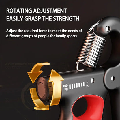 Adjustable Grip Strength Trainer - 5-150Kg Hand Expander for Muscle Recovery and Fitness