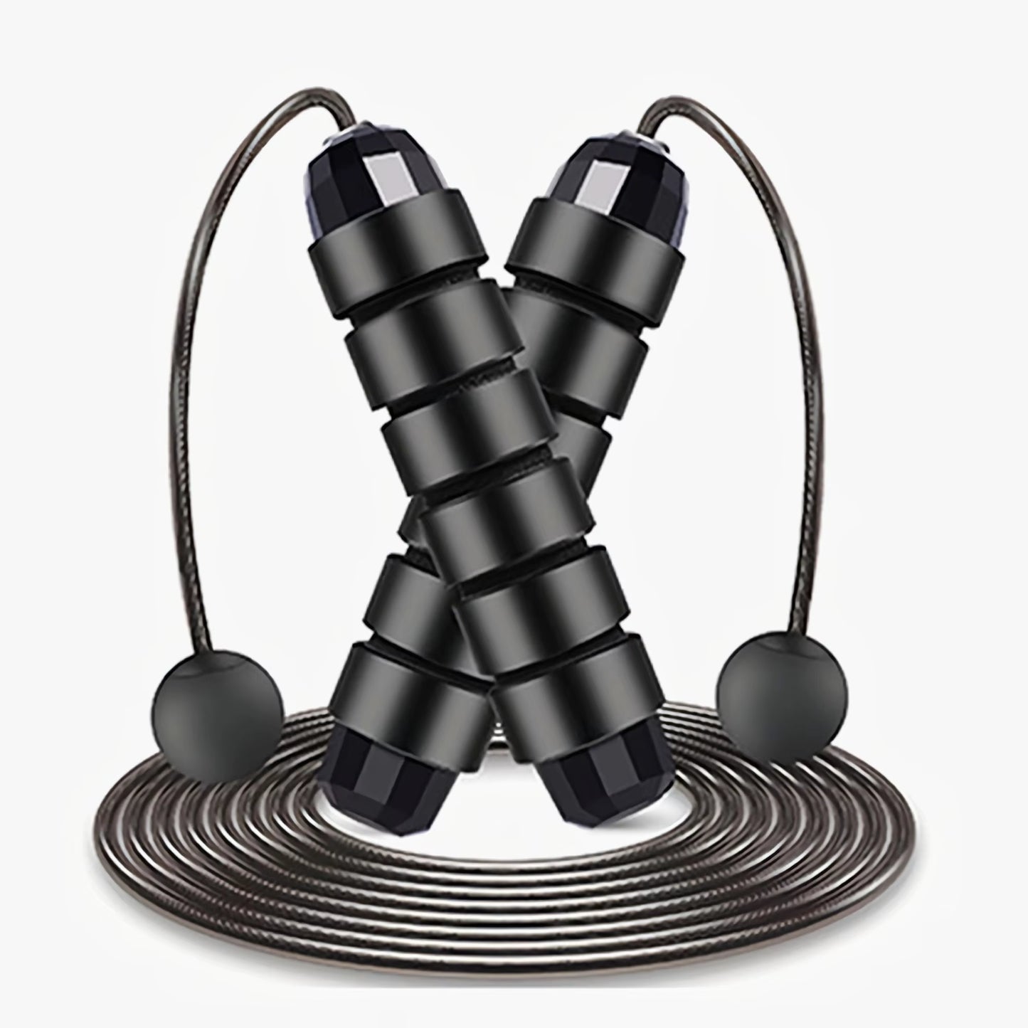 Adjustable Tangle-Free Speed Jump Rope with Ball Bearings & Foam Handles for Home Workouts and Fitness