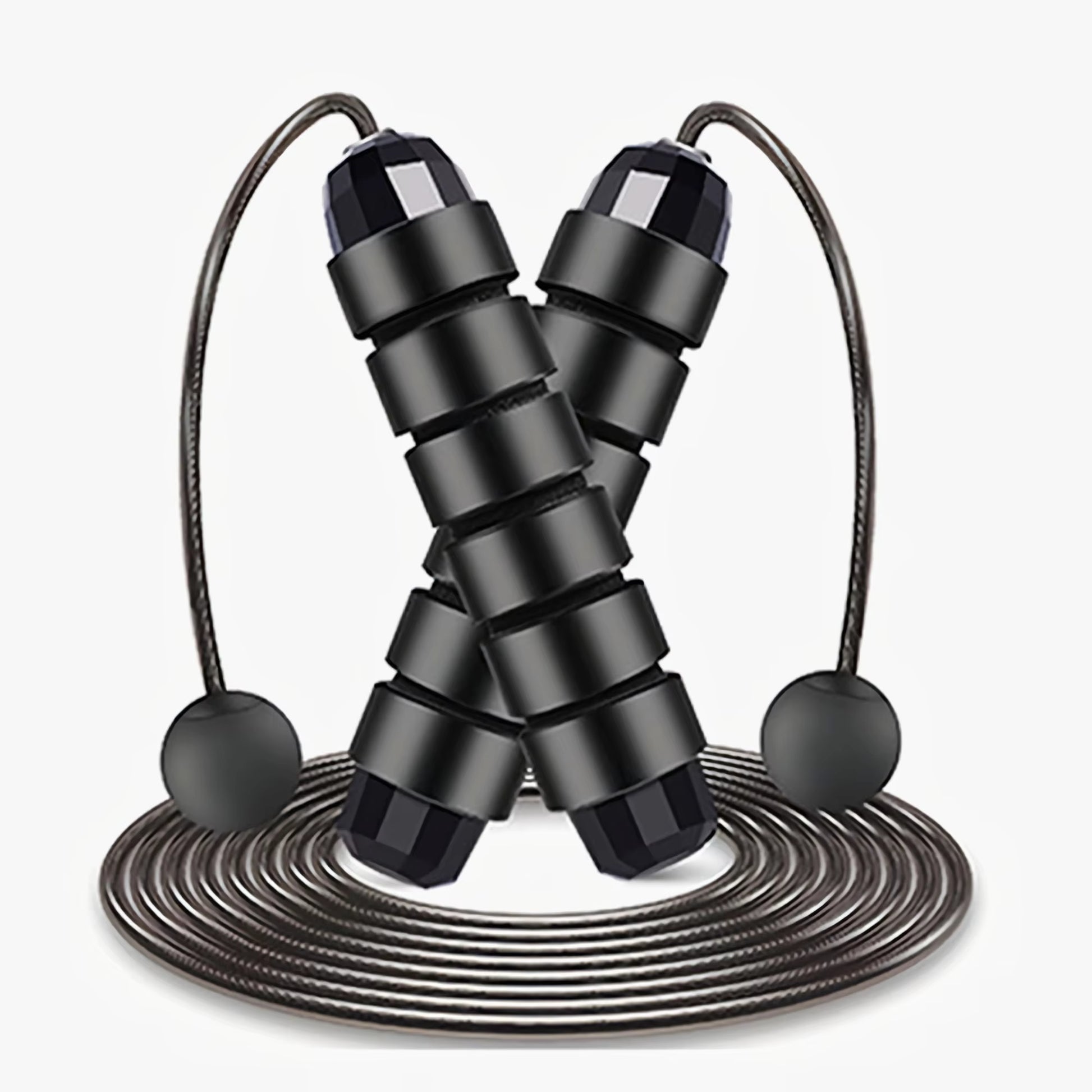 Adjustable Tangle-Free Speed Jump Rope with Ball Bearings & Foam Handles for Home Workouts and Fitness
