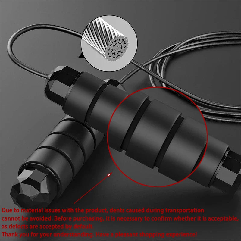 Adjustable Tangle-Free Speed Jump Rope with Ball Bearings & Foam Handles for Home Workouts and Fitness