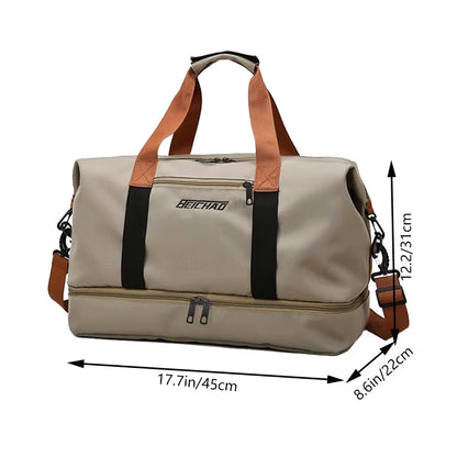 Versatile Neutral Color Backpack for Men and Women - Perfect Travel Companion and Luggage Bag