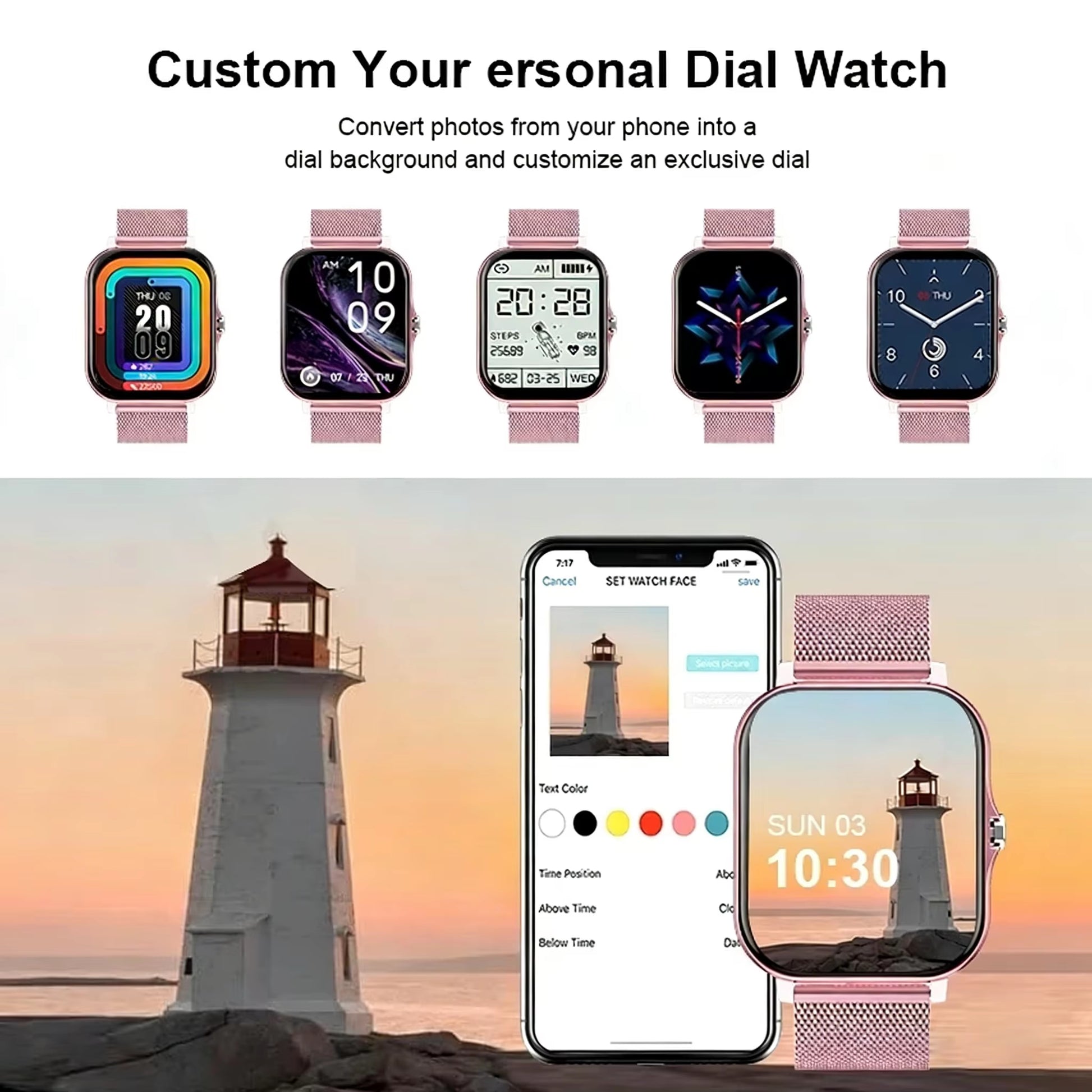 2026 Smartwatch with 1.83-Inch HD Display - Multi-Sport Modes, Bluetooth Calling & Health Tracking for Men and Women