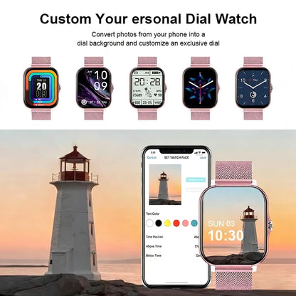 2026 Smartwatch with 1.83-Inch HD Display - Multi-Sport Modes, Bluetooth Calling & Health Tracking for Men and Women