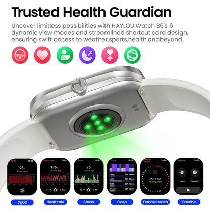 S6 Smart Watch for Men - Voice Calling, Health Monitoring, IP68 Waterproof, Smart Notifications & Voice Assistant