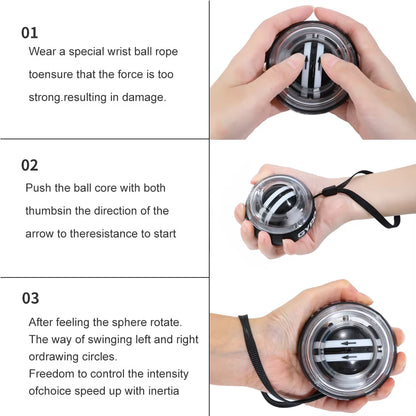 Revolutionary Wrist Gyro Ball - Ultimate Forearm & Grip Strength Trainer for Powerful Arms and Fingers