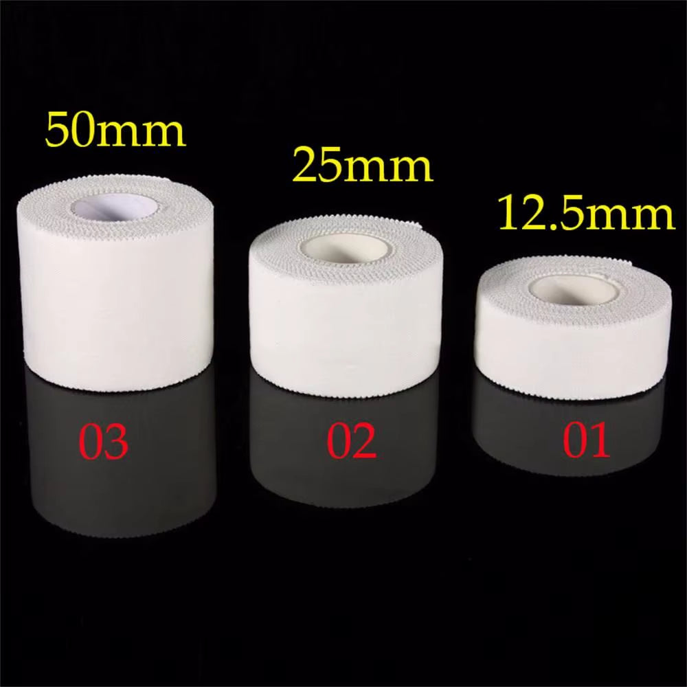 Premium Waterproof Cotton Adhesive Tape for Sports Injuries - 12.5/25/50mm Rolls, Elastic Bandage for Muscle Support