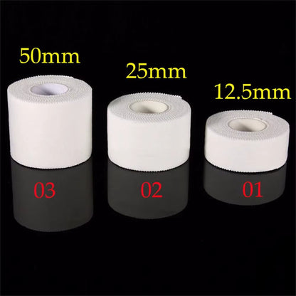 Premium Waterproof Cotton Adhesive Tape for Sports Injuries - 12.5/25/50mm Rolls, Elastic Bandage for Muscle Support