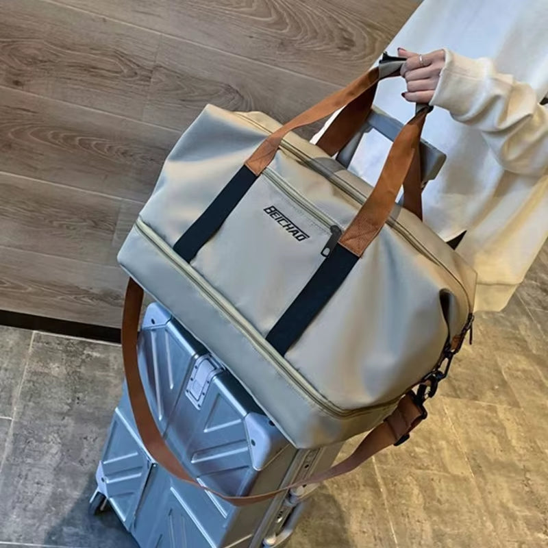 Versatile Neutral Color Backpack for Men and Women - Perfect Travel Companion and Luggage Bag