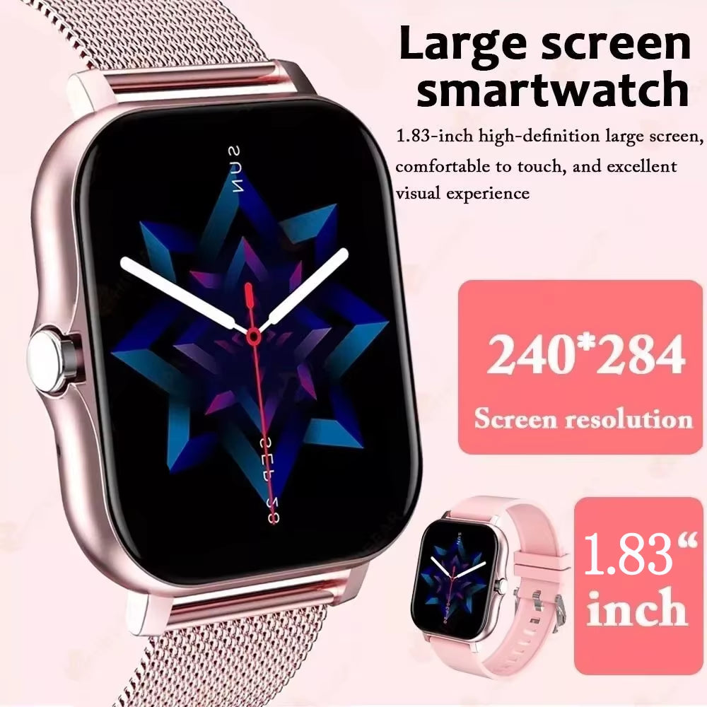 2026 Smartwatch with 1.83-Inch HD Display - Multi-Sport Modes, Bluetooth Calling & Health Tracking for Men and Women