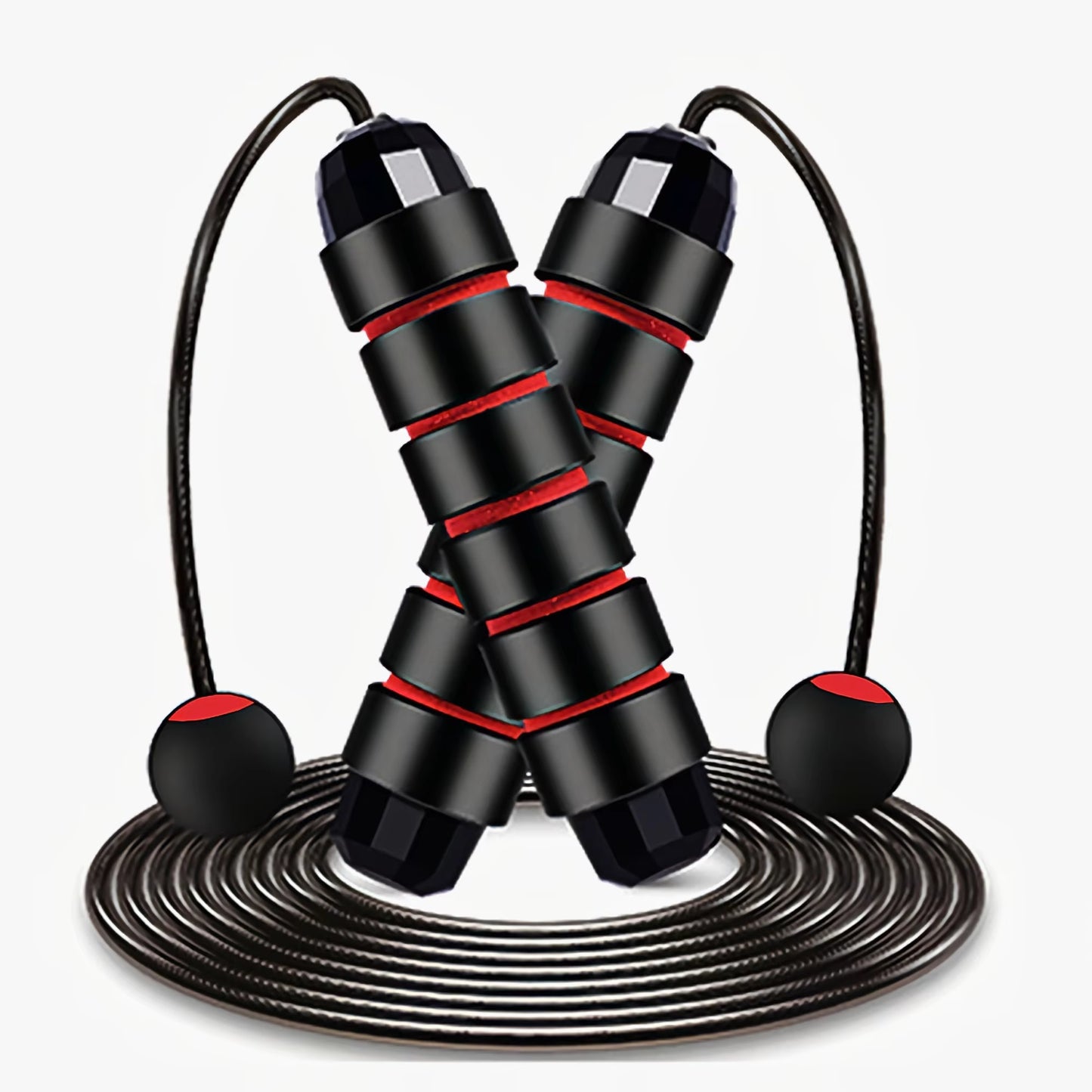 Adjustable Tangle-Free Speed Jump Rope with Ball Bearings & Foam Handles for Home Workouts and Fitness