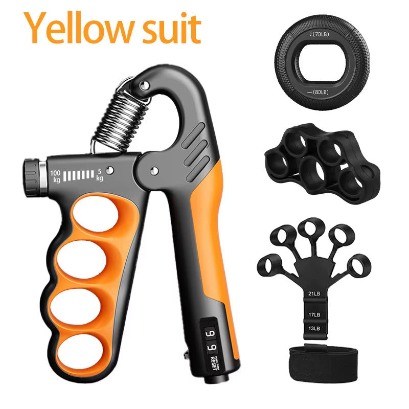 Adjustable Grip Strength Trainer - 5-150Kg Hand Expander for Muscle Recovery and Fitness