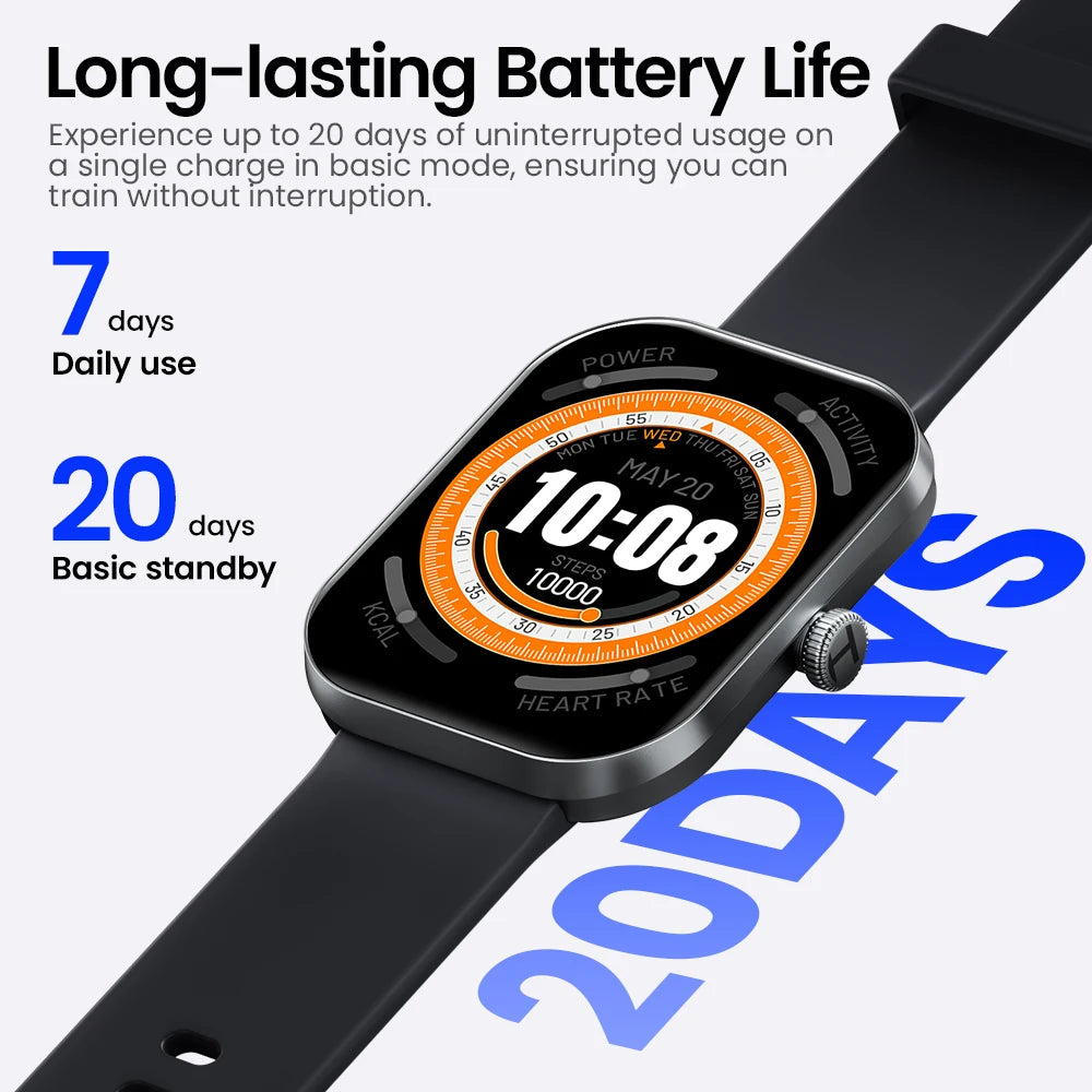 S6 Smart Watch for Men - Voice Calling, Health Monitoring, IP68 Waterproof, Smart Notifications & Voice Assistant