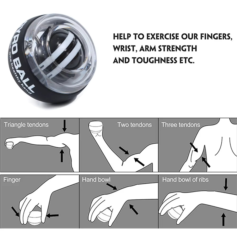 Revolutionary Wrist Gyro Ball - Ultimate Forearm & Grip Strength Trainer for Powerful Arms and Fingers
