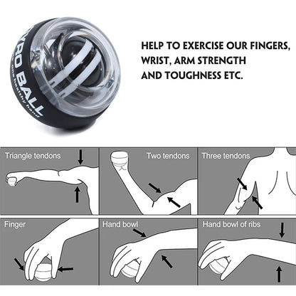 Revolutionary Wrist Gyro Ball - Ultimate Forearm & Grip Strength Trainer for Powerful Arms and Fingers